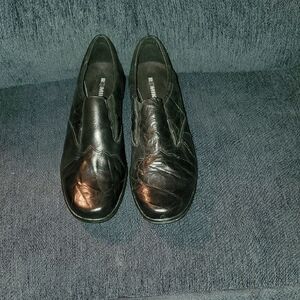 Romika Black Leather Women's Loafers